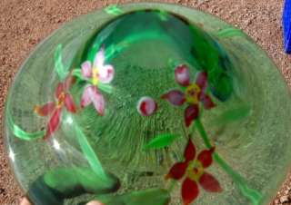 GORGEOUS ANTIQUE HANDBLOWN PAPERWEIGHT ART GLASS BOWL  