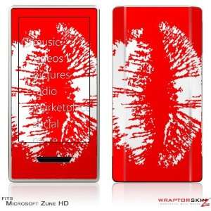  Zune HD Skin   Big Kiss White on Red by WraptorSkinz 