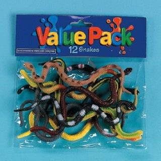    12 Pc Box Of Assorted Rubber Toy Snakes Reptiles Toys & Games