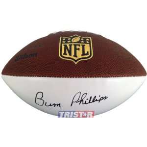  Bum Phillips Signed Autographed Wilson NFL White Panel 