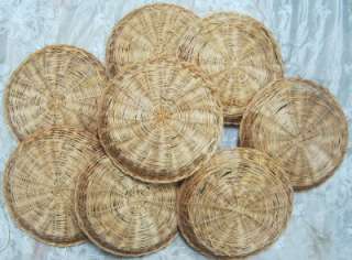 LOT OF 8 BAMBOO PLATE HOLDERS MADE IN CHINA  