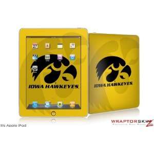  iPad Skin   Iowa Hawkeyes Tigerhawk Black on Gold   fits 