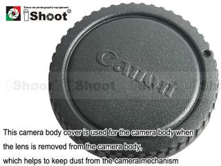 Camera body cover ✚ rear lens cap for Canon EOS 7D 5D MarkII 1D 60D 