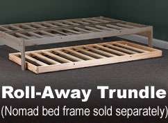   above with optional Airlay futon mattress & Nomad bed (not included