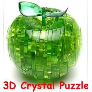  apple 3d crystal puzzle with color box christmas gift can 