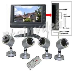  Wireless CCTV Security Surveillance System w/4 Indoor/ Electronics