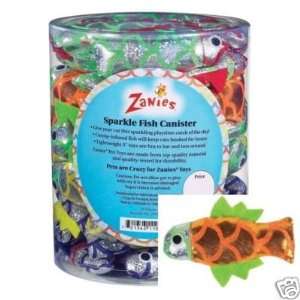  Zanies Sparkle Fish Canister of 50 Cat Toys