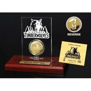  Minnesota Timberwolves 24Kt Gold Coin Etched Acrylic 