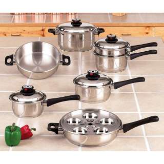 17pc 9 Element Stainless Steel Cookware Set KT17  
