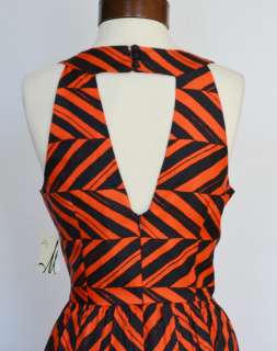   Dress Long Maxi Chevron Stripe 0 2 XS UK 4 NWT $495 Geranium  