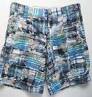 boys tropical madras plaid patchwork shorts 6 7 $ 8