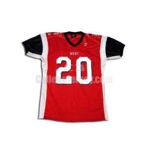  Red No. 20 Game Used Portland State Elijah James Football 