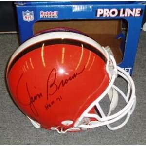  Autographed Jim Brown Helmet   Authentic Sports 