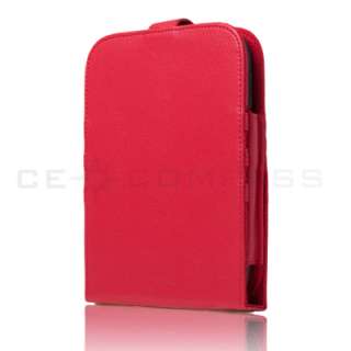 Barnes Noble Nook 2 2nd Red Leather Case Cover Stand  