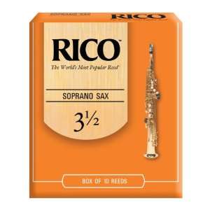  Rico Soprano Sax Reeds, Strength 3.5, 10 pack Musical 