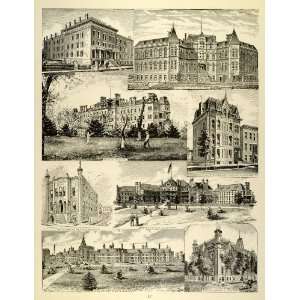  1893 Print Chicago Medical College Cook County Insane 