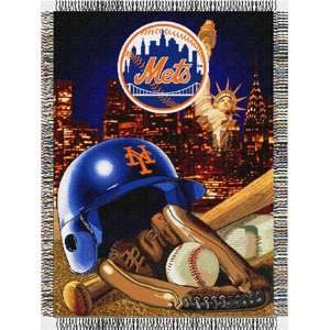  New York Mets Major League Baseball Woven Tapestry Throws 