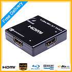 HDMI Three Way Mini Switch   3 Inputs 1 Output (Auto) 1080p Full HD 