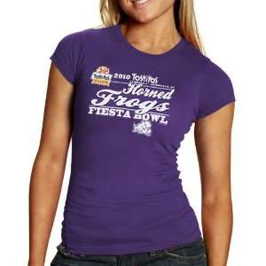   TCU) Ladies Purple 2010 Fiesta Bowl Bound T shirt