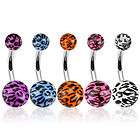 leopard belly button rings  