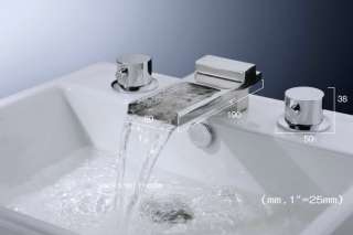 Bathroom Tap Sink Bath Tub Waterfall Faucet Chrome 8601  