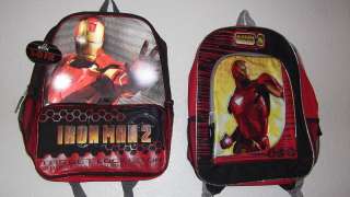 NEW BACKPACK BOOK BAG MARVEL IRON MAN 2 THE MOVIE PICK  