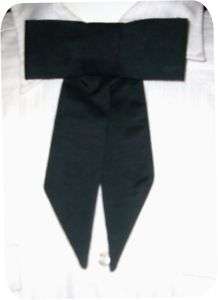 New custom made pretied bow tie black cotton fabric  