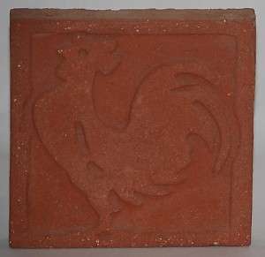 Grueby Pottery Terra Cotta Rooster Tile  