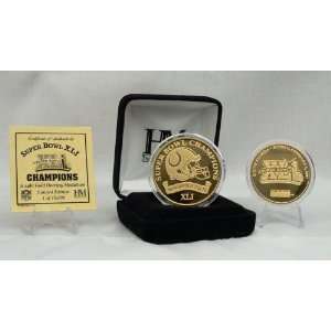  Super Bowl XLI 24KT Gold Champions Coin 
