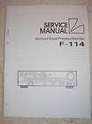 Luxman/Lux Service Manual~F 114 Processor/Ampl​ifier