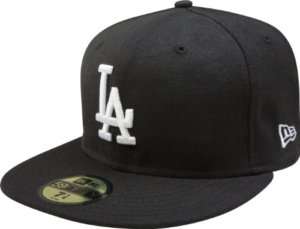 New Era Fitted Hat 5950 Los Angeles Dodgers Black/White  