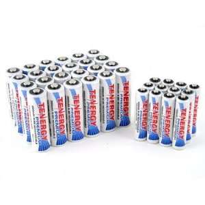 Tenergy Premium NiMH Rechargeable Battery Package 24 AA 2500mAh + 12 