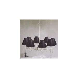 State Street Collection 8 Light Chandelier with Kurt Black Paper Laser 