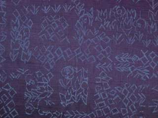 Purple Modern Block Print Drapery Upholstery Fabric  