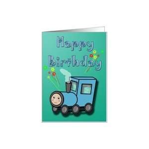  Cute Cartoon Train Boys Birthday Card Card Toys & Games