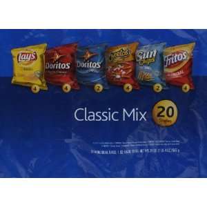  Frito Lay Classic Mix Variety Pack 1oz. Bags 120ct (24 Lay 
