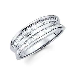   Set Only Baguette Ring Band .58 ct (G H Color, SI1 Clarity) Jewelry