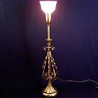 Vintage Colonial Premier Very Tall Brass Personal Reading Lamp Table 