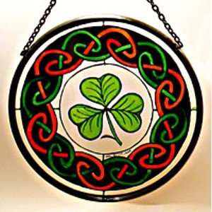  Irish Shamrock in Stained Glass