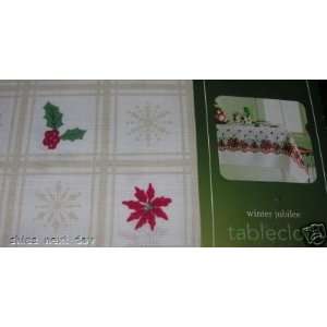  Winter Jubilee Oblong 60 X 102in Christmas Tablecloth 