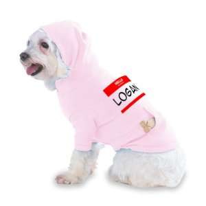 HELLO my name is LOGAN Hooded (Hoody) T Shirt with pocket for your Dog 