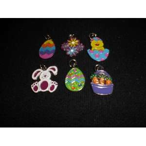   Easter Bunny Eggs Chick Carrots Flowers Enamel Charms Arts, Crafts
