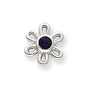  Sterling Silver Amethyst Flower Earrings Jewelry
