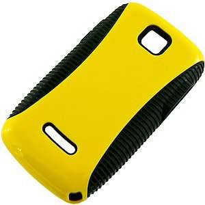  Hybrid Skin Cover for Motorola Theory WX430, Yellow Cell 