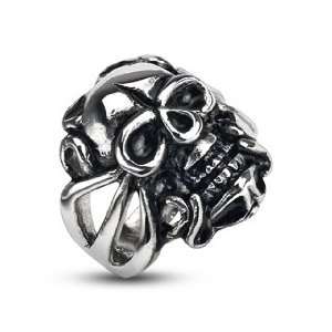   Steel Evil Skull Rider Ring   Size 12 West Coast Jewelry Jewelry