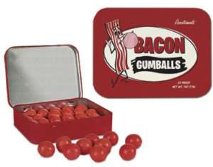 BACON GUMBALLS BACON FLAVOR CHEWING GUM BALLS FLAVORED CANDY GAG GIFT 