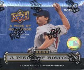 2009 Upper Deck A Piece Of History Baseball Hobby Box  