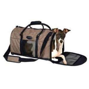    Houndstooth Carrier for Pets   Black and Brown