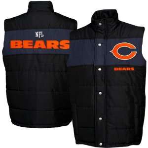 Chicago Bears Black Pick Off Puffer Vest  Sports 
