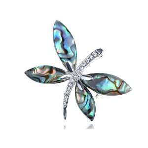  Adorable Vintage Inspired Abalone Butterfly Insect Crystal 